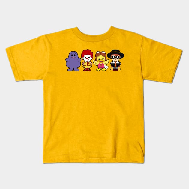 McDonald's Mascot Kids T-Shirt by liora natalia